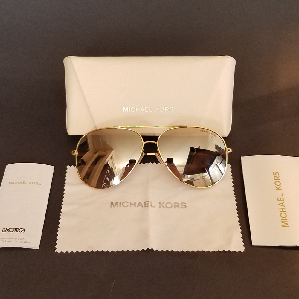 Michael Kors Gold Aviator Sunglasses